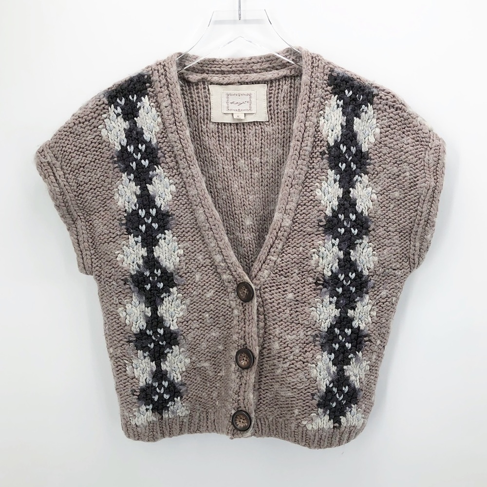 Kenji Wool Blend Cropped Cardigan